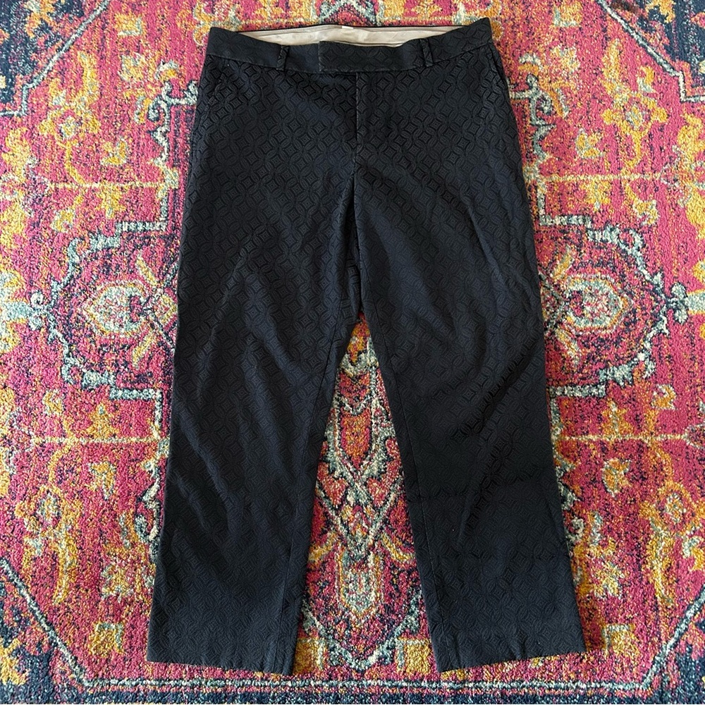 Banana Republic Navy Patterned Pants